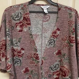 Arizona Floral Open Front Cardigan Kimono | Boho Layering Top Sz M/L